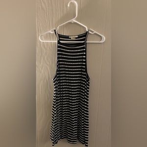 Black and white striped summer dress